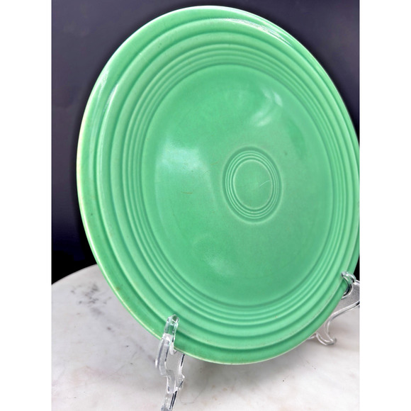 Authentic Vintage Light Green Fiesta Ware Home Laughlin Dinner Plate 9 1/2 " - Picture 6 of 10